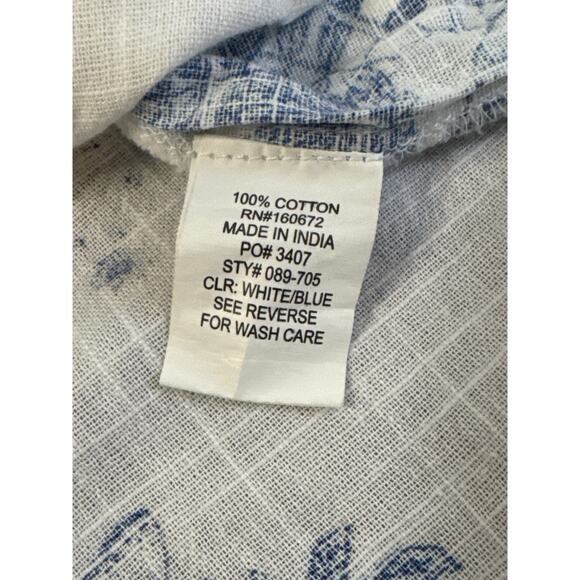 Spiaggia Dolce Size Medium 100% Cotton blue floral pull over - Picture 6 of 8